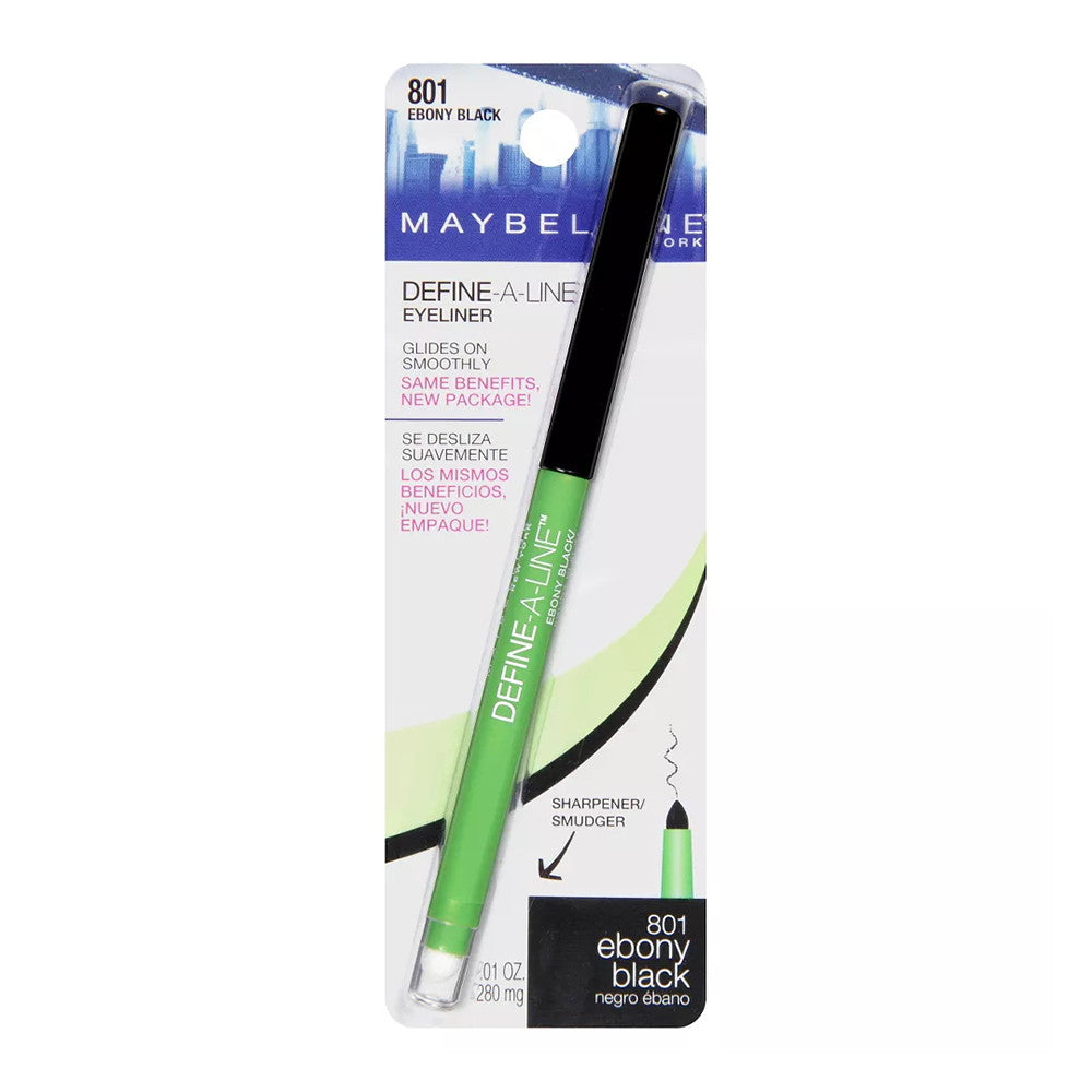Maybelline Define-A-Line Eyeliner, Ebony Black, 1 Ea